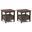 Warm Shaker 20 Inch Solid Wood End Table Set of 2 In Farmhouse Brown