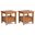 Warm Shaker 20 Inch Solid Wood End Table Set of 2 In Light Golden Brown