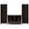 Warm Shaker Solid Wood 47 Inch TV Stand with 26 Inch Bookcases Set of 3 In Tobacco Brown