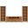 Warm Shaker Solid Wood 72 Inch TV Stand with 26 Inch Bookcases Set of 3 In Light Golden Brown