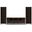 Warm Shaker Solid Wood 72 Inch TV Stand with 26 Inch Bookcases Set of 3 In Tobacco Brown