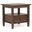 Warm Shaker Solid Wood End Table In Distressed Charcoal Brown