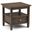 Warm Shaker Solid Wood End Table In Farmhouse Brown
