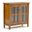 Warm Shaker Solid Wood Low Storage Cabinet In Light Golden Brown