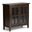 Warm Shaker Solid Wood Low Storage Cabinet In Tobacco Brown