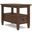 Warm Shaker Solid Wood Narrow Side Table In Distressed Charcoal Brown