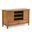 Warm Shaker Solid Wood TV Media Stand In Light Golden Brown