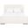 Stitch and Hand Warren Queen Bed In Snow and Natural Gray