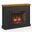 Washington 48 Inch Electric Fireplace Mantel with Remote In Matte Black and Whiskey