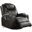 Waterlily Black Bonded Leather Match Swivel Rocker Recliner