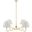 Wave Squiggle 4-Arm Pendant Light In Brass