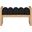 Waverly Boucle Fabric 32" Bench In Black/Natural