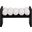 Waverly Boucle Fabric 32" Bench In Cream/Black