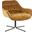 Wayne Contemporary Swivel Lounge Chair In Black Metal And Chartreuse Velvet