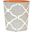 Wbacadia Grey And Cream Oval Wastebasket