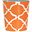 Wbacadia Orange And Cream Oval Wastebasket