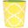 Wbacadia Yellow And Cream Oval Wastebasket