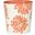 Wbdahliaor Orange And Cream Floral Oval Wastebasket