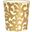 Wbjaneg Gold And Cream Oval Wastebasket