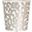 Wbjanes Silver And Cream Oval Wastebasket