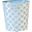 Wbmoroccobs Silver Leaf And Blue Pattern Oval Wastebasket