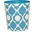 Wbpea-Bl Blue And Cream Oval Wastebasket