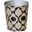 Wbpeasl Black And Silver Wastebasket