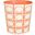 Wbsquaredor Cream And Orange Squares Oval Wastebasket