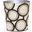 Wbzebbs Black And Silver Bubble Oval Wastebasket