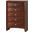 Global Furniture Linda 5 Drawer Chest in Merlot