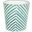 Webzet Zebra Turquoise And Cream Oval Wastebasket