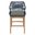Wellspring Outdoor Patio Teak and Rope Counter Stool In Blue and Graphite