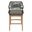 Wellspring Outdoor Patio Teak and Rope Counter Stool In Gray and Graphite