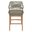 Wellspring Outdoor Patio Teak and Rope Counter Stool In Light Gray and Greige