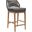 Wellspring Outdoor Patio Teak Wood Barstool In Gray Graphite