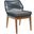 Wellspring Outdoor Patio Teak Wood Dining Chair In Blue Graphite