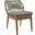 Wellspring Outdoor Patio Teak Wood Dining Chair In Light Gray Greige