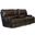 Wembley Chocolate Power Lay Flat Reclining Console Loveseat