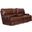 Wembley Power Lay Flat Reclining Console Loveseat with Power Adjustable Headrest In Walnut