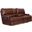 Wembley Walnut Lay Flat Reclining Console Loveseat