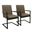 Wendy Arm Chair Set of 2 In Gray Leather