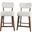 Wes Upholstery Counter Barstool Set of 2 In Walnut