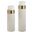 Wessex Pillar Candleholders Set of 2 In White and Brushed Brass