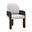 West Kensington Dining Arm Chair In Buff and Medium Espresso