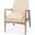 Westan Cream Boucle Fabric With Light Brown Wood Accent Chair