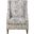Westbrook Paisley Upholstered Accent Chair with Nailhead Trim In Slate