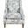 Westbrook Paisley Upholstered Accent Chair with Nailhead Trim In Denim