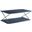 Westlake Black Veneer Coffee Table with Brushed Stainless Steel Frame