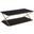Westlake Dark Brown Veneer Coffee Table with Brushed Gold Legs