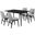 Westmont and Azalea Gray and Black Wood 5-Piece Dining Set